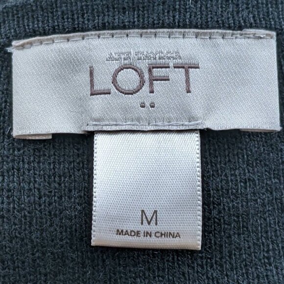 Ann Taylor Loft Black & Tan Stripes Sweater Dress Size Medium M - Picture 3 of 7